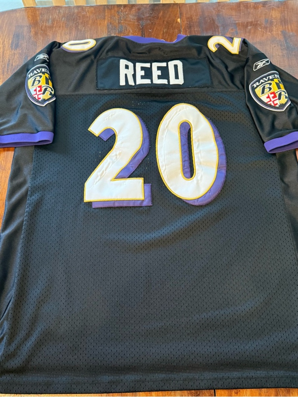 Vintage Stitched Black Reebok ED REED #20 Baltimore Ravens Jersey Size 50 NFL